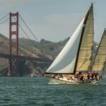 Pegasus Sailing Near Golden Gate Bridge in San Francisco Bay