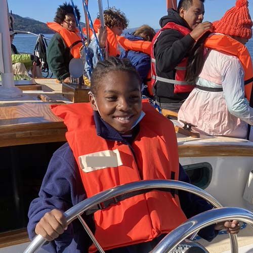 Smiling Child at the Helm<br /> 
